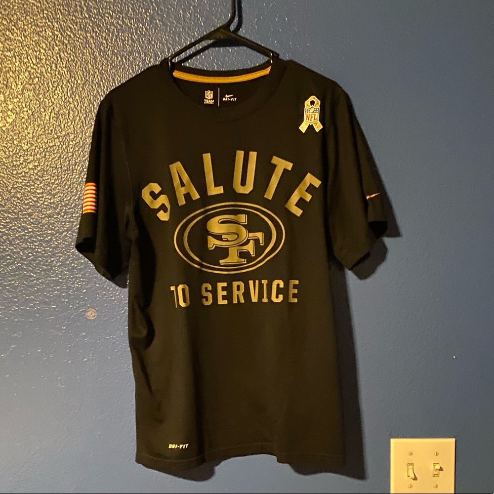49ers Veterans Day Black T-Shirt